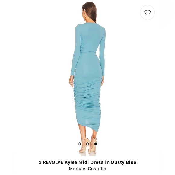 Michael Costello x REVOLVE Kylee Midi Dress in Dusty Blue - Picture 5 of 10